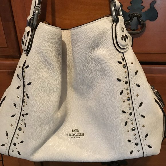 Coach Handbags - GUC Coach Edie Prairie Rivets bag